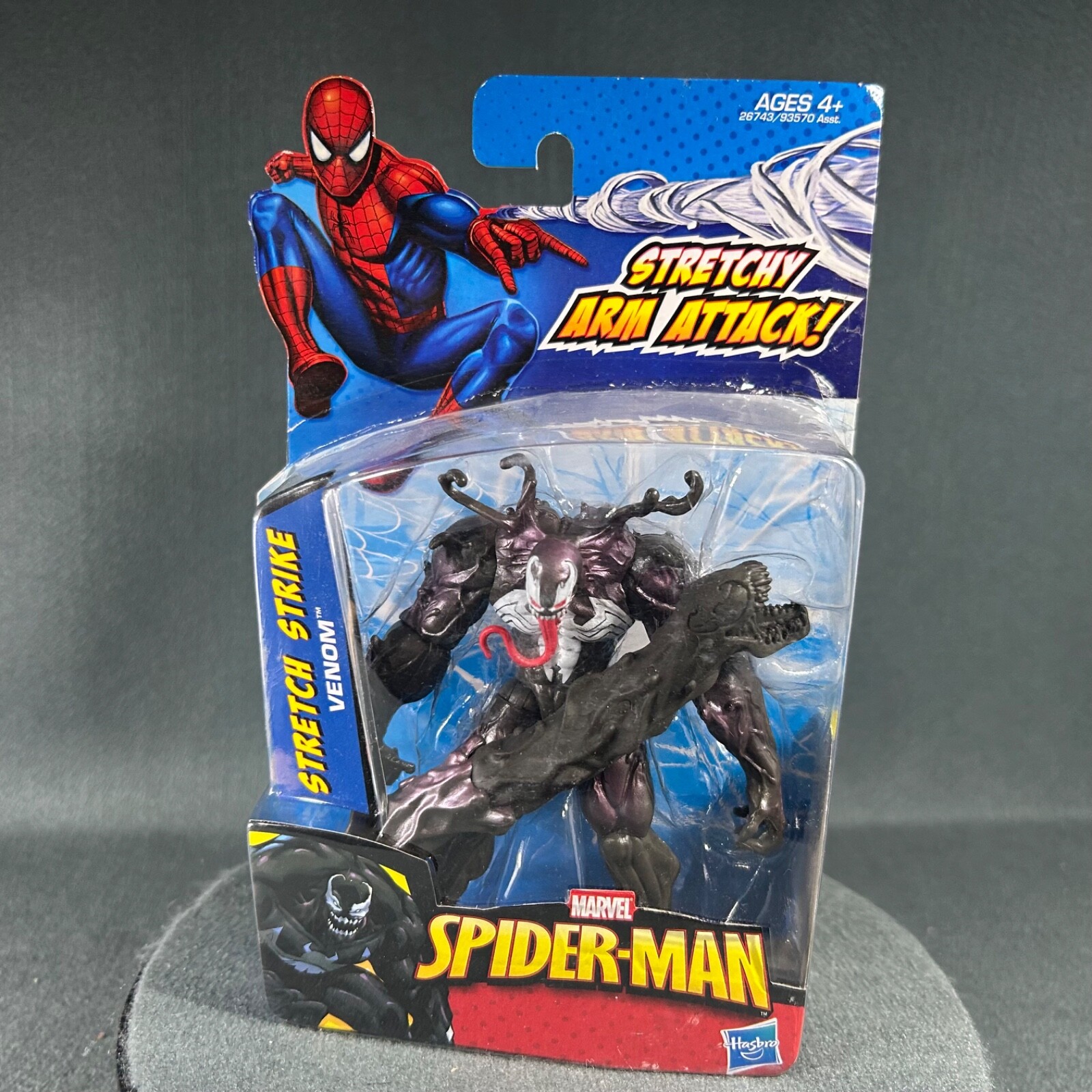 VENOM ストレッチアームアタック フィギュア3.75インチ ハズブロ Marvel Spider-Man Stretch Strike Stretchy Arm Attack Venom