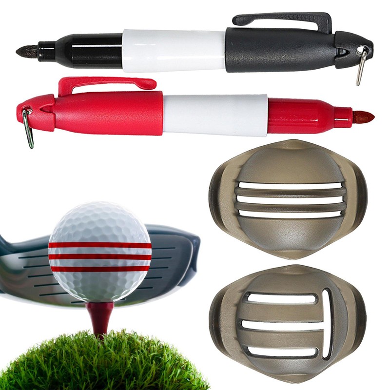 Practical Golf Ball Marker Golf Alignment Tool With 2 Color Pens Precision Golf