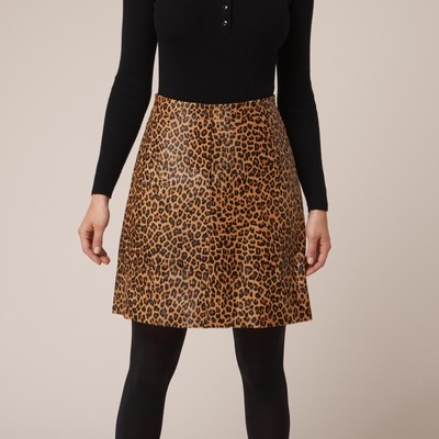 LK Bennett Brown Daxon Animal Print Skirt - Size 6 - NWT - $625