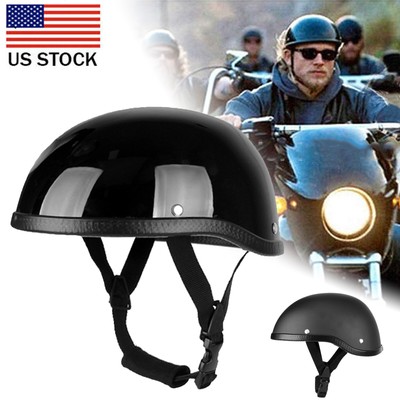Black Gladiator Novelty Motorcycle Half Helmet H-arley Cap Skull Cap I9G2