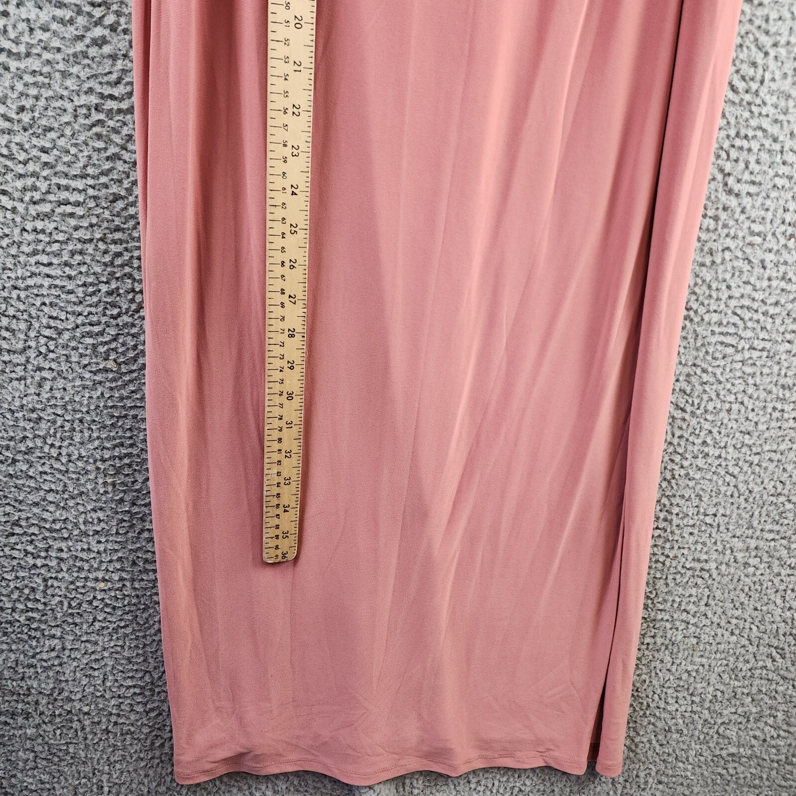 Lauren Ralph Jersey Off The Shoulder Gown Women Pink Mahogany V-neck - Picture 15 of 19