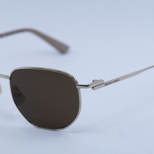 Pre-owned Bottega Veneta Bv1301s 002 Rose Gold/brown 50-19-145 Sunglasses