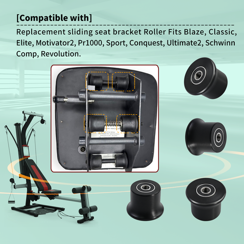 Fits Bowflex Rolling seat trolley wheels Blaze Classic,Elite,Motivator 2,PR1000