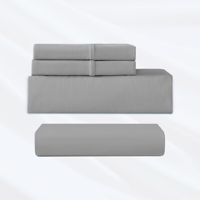 Evercool + Cooling Sheet Set, 4 PCS with 1Flat Sheet 1Fitted Sheet 2Pillowcases