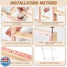 Tufting-Frame-for-Rug-Making, BESGEER Rug Tufting Frame with Tufting Cloth, 29.5” x 29.5” Rug Tufting Frame Wooden Tufting Frame Rug Making Supplies for Tufting Gun, Table Stand Frame Carpet Making