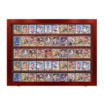 PENNZONI Sports Card Display Case, Holds 50 Ungraded Sports & Playing Cards