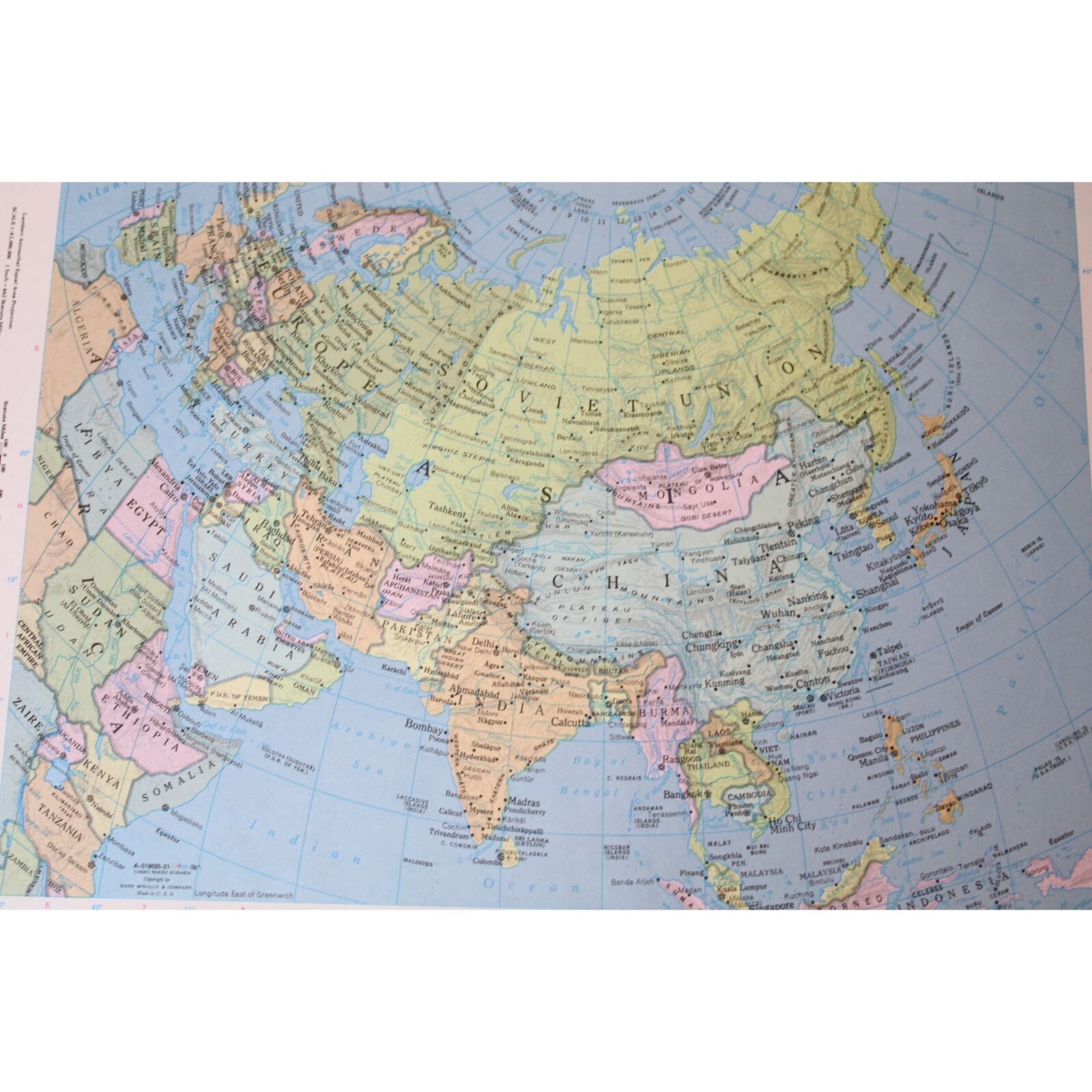 Asia Cosmopolitan Atlas Map Vintage 91262 | eBay