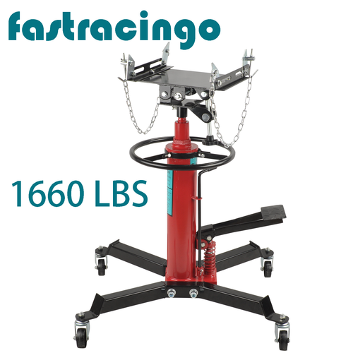 1660 LBS 2 Stage Hydraulic Transmission Jack with 360°Swivel Wheels Lift Hoist