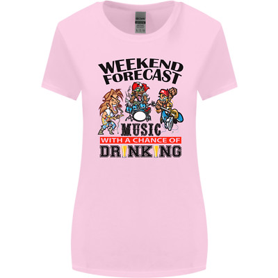 Music Weekend Forecast Alcohol Beer Womens Wider Cut T-Shirt
