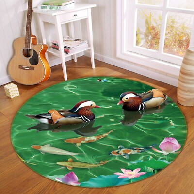 3D Mandarin Duck Goldfish ZHUA118 Game Non Slip Rug Mat Photo Carpet Zoe