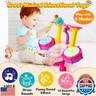 Kids Drum Set for Toddlers 1-3 Musical Baby Girl Toys for 1 Year Old Girl Gifts Educational Microphone Instruments Toys 12-18 Months Toddler Girl Toys Age 1-2 Birthday Gifts Presents for 6 9 12 Months
