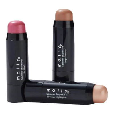 MALLY SHIMMER SHAPE & GO HIGHLIGHTER CONTOUR & BLUSH IN LIGHTER SOLD OUT ONLINE 