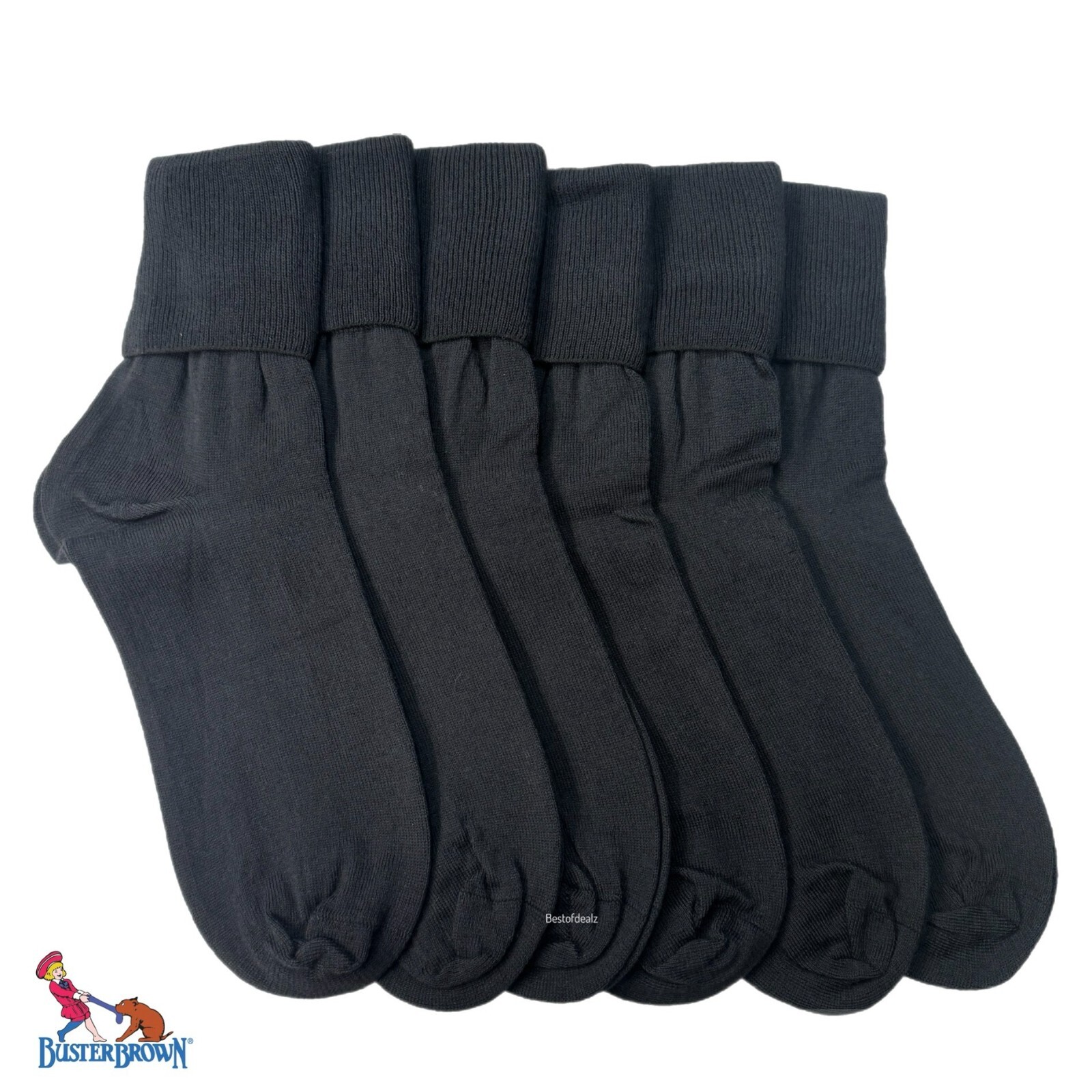 BUSTER BROWN Womens Cotton Socks Bobby Socks 100% Cotton Ankle Socks for Women