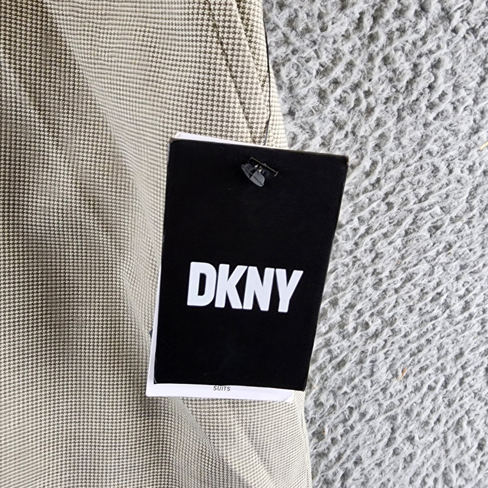 DKNY Zip-Front Slant-Pocket Mini Skirt Women's 16 Light Fatigue/White Hook & Bar - Picture 6 of 13