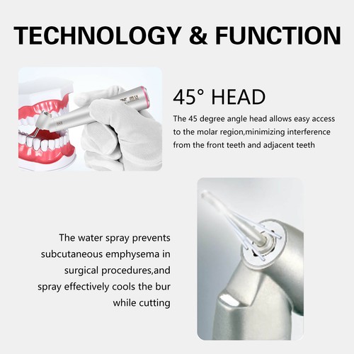 NSK Style Dental 1:4.2 Increasing 45 Degree LED Contra Angle Surgical handpiece