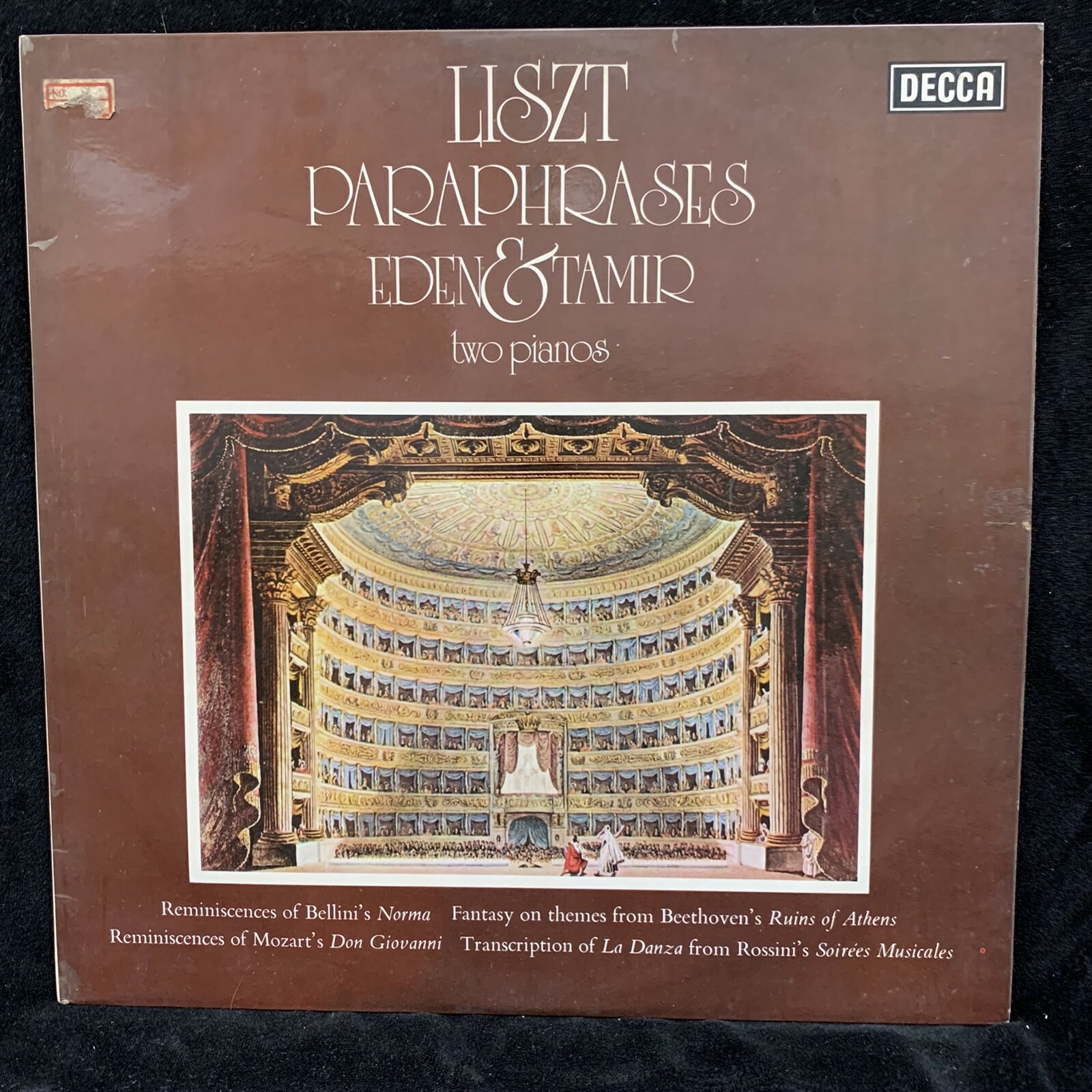 DECCA SXL 6708 - LISZT Paraphrases - EDEN & TAMIR pianos