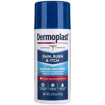 Dermoplast Pain Burn & Itch Relief Spray for Minor Cuts Burns and Bug Bites 2...