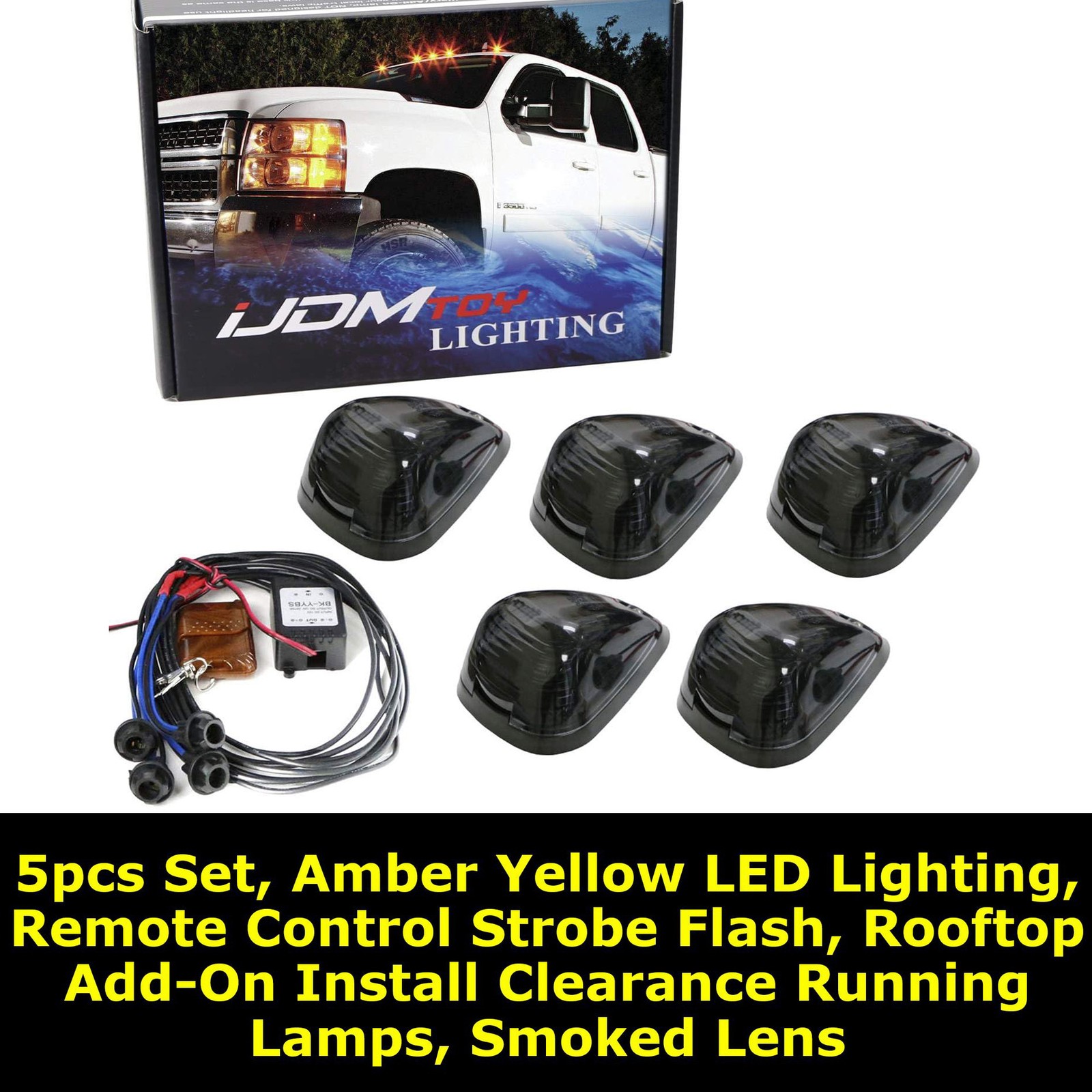 LED Cab Roof Marker Lights For Ford F250/F350/Dodge RAM/Chevy/GMC by iJDMTOY