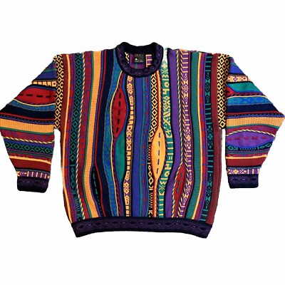 Vtg Emaroo Australia Wool 3D Chunky Knit Pullover Sweater Size M Medium Size 20