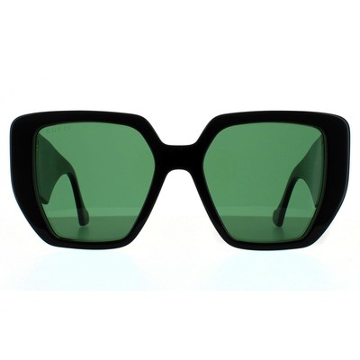 Pre-owned Gucci Sunglasses Gg0956s 001 Black And Green Swirl Green