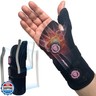JUPITER Carpal Tunnel Wrist Brace, Day and Night Support, Thumb Spica Splint for Right Hand, Ideal for De Quervains Tenosynovitis, Tendonitis, Wrist Brace With Thumb Support - L/XL - Women and Men,Black-Pink