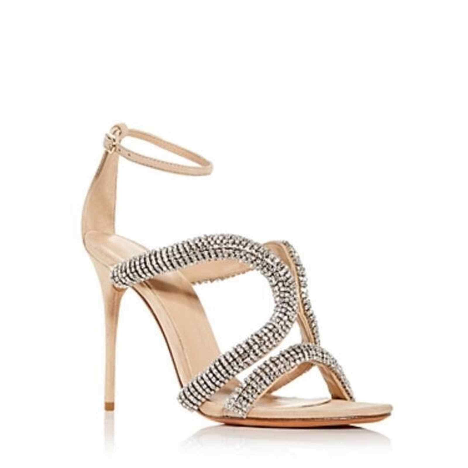 

Alexandre Birman Женские босоножки на высоком каблуке с украшением Cleo EU 38 US 8, Бежевый
