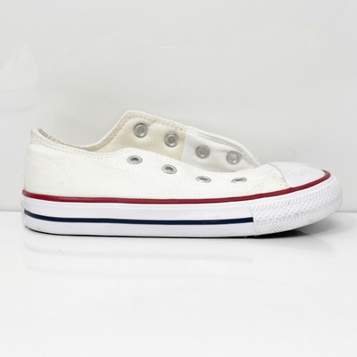 Белые кроссовки Converse Girls Chuck Taylor All Star Ox 7J256, размер 9