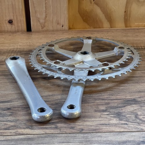 Vintage Specialized Flag Double Crankset 170 Original 52 / 42 Chainrings 144BCD