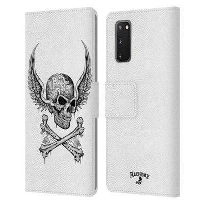OFFICIAL ALCHEMY GOTHIC WING LEATHER BOOK WALLET CASE COVER FOR SAMSUNG PHONES 1