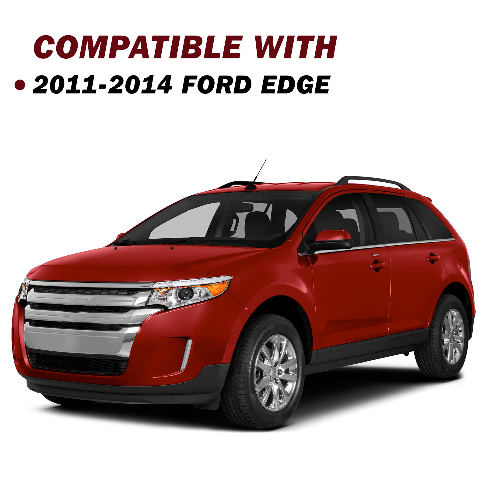 For 2011-2014 Ford Edge OEM Chrome Housing Amber Driver Side Headlight 