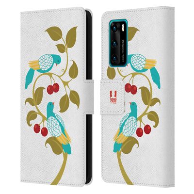 HEAD CASE DESIGNS 12 DAYS OF CHRISTMAS LEATHER BOOK CASE FOR HUAWEI PHONES 4