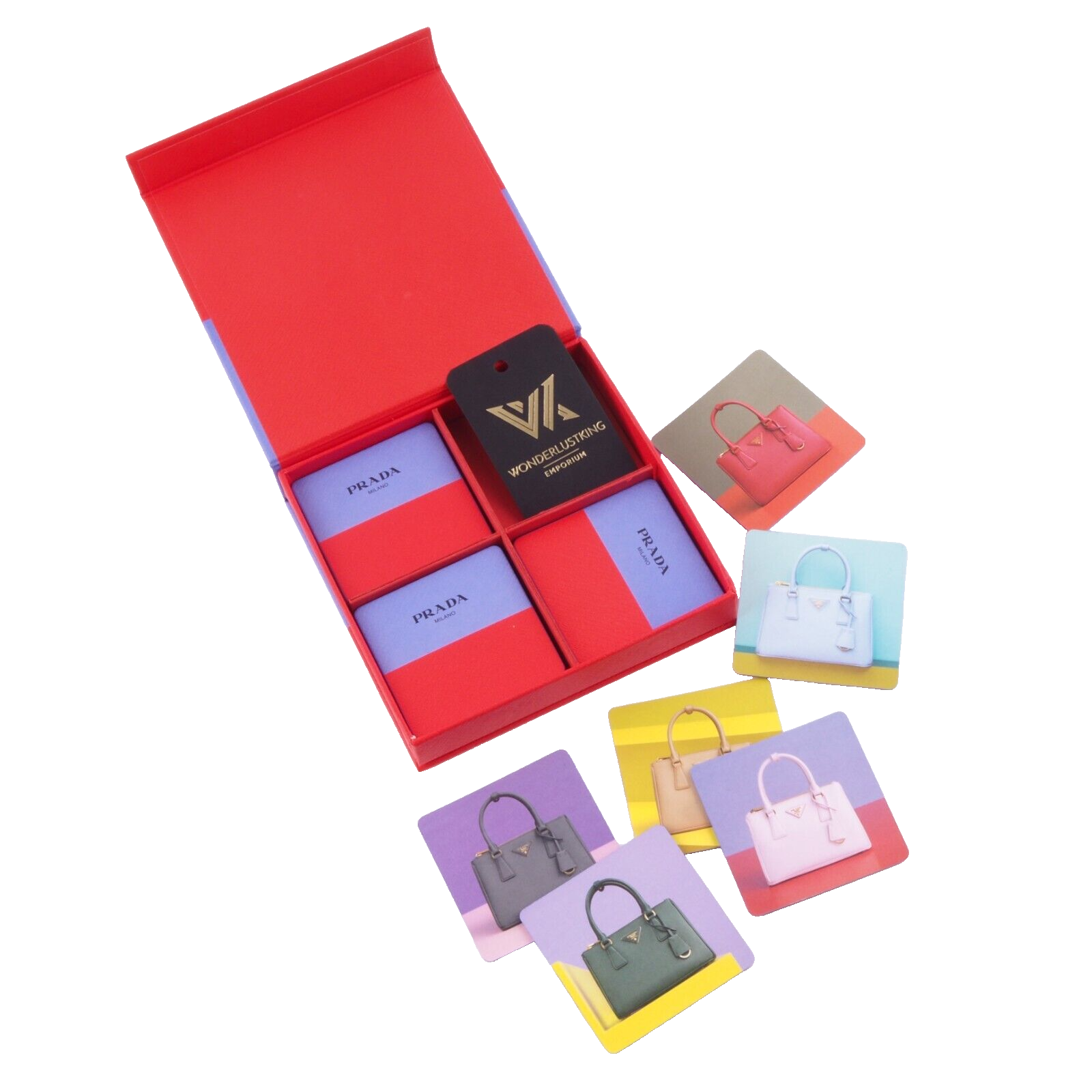 PRADA ボードゲーム&サイコロ　セット売り PRADA Memory Game Play Card Set Memory Game Cards Set Boxed