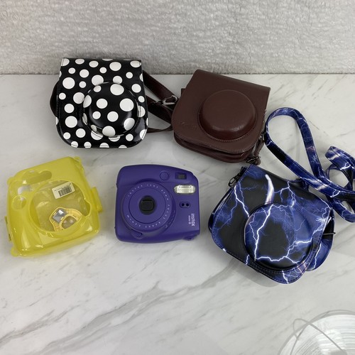 Fujifilm Instax Mini 8 Instant Film Camera Grape & 4 Cases Fujifilm Instax Mini 8 Instant Film Camera Grape & 4 Cases