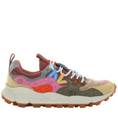 Pre-owned Flower Mountain A24us Women Low Sneakers 0012017817.01.1e93 Yamano 3 Woman In Crema / Beige
