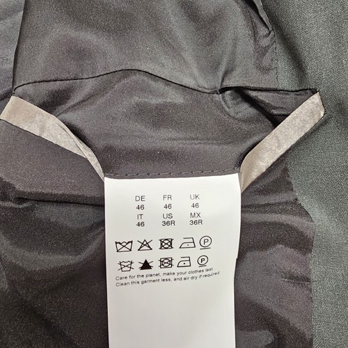 Pre-owned Hugo Boss Men's 36r Jacket 30r Pants Modern-fit Super Flex Suit Dark Green Wool