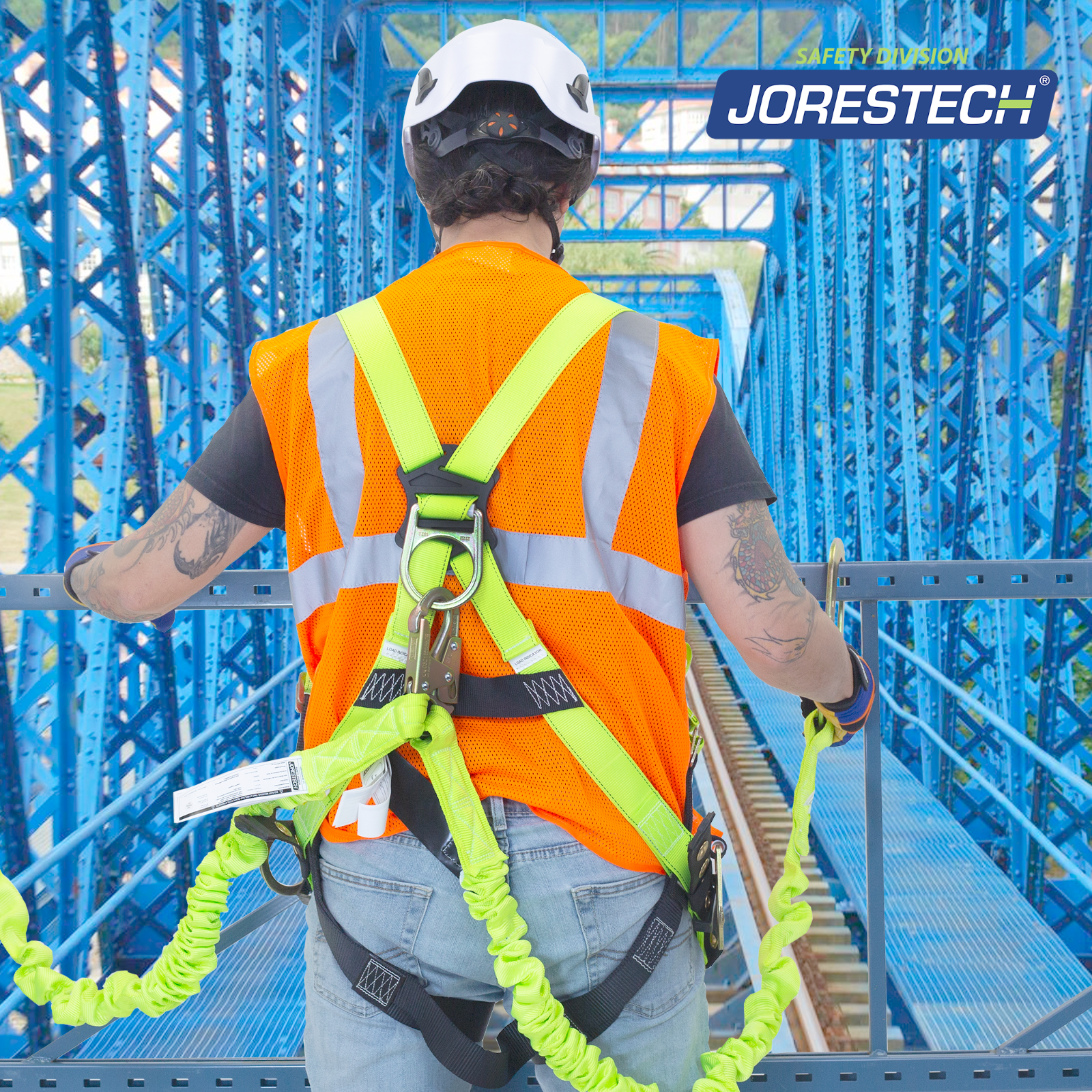 Safety Harness 1D Ring Fall Protection Full Body ANSI OSHA UL JORESTECH
