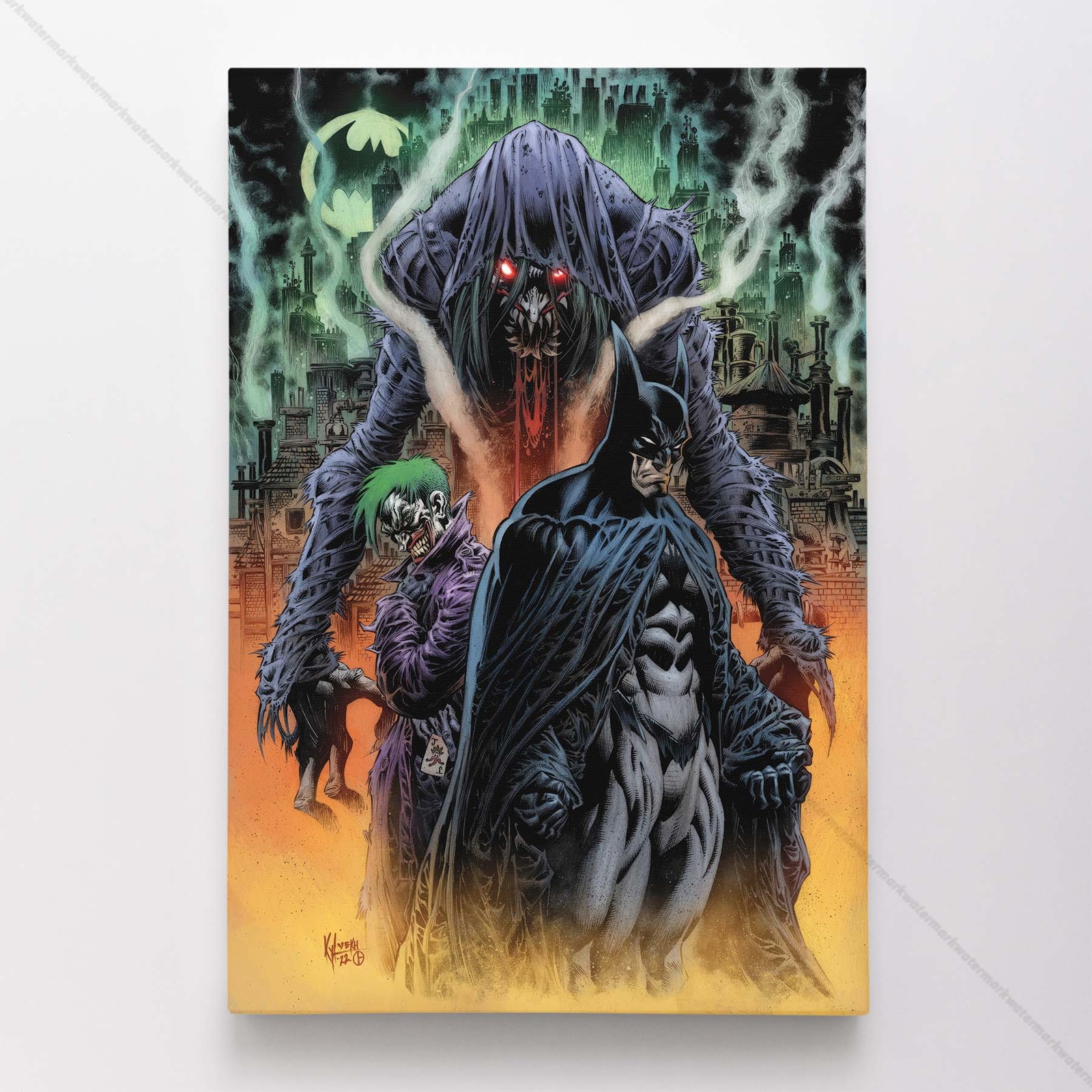 Joker & Batman Poster Canvas Deadly Duo DC Comic Book Cover Art Print #3132