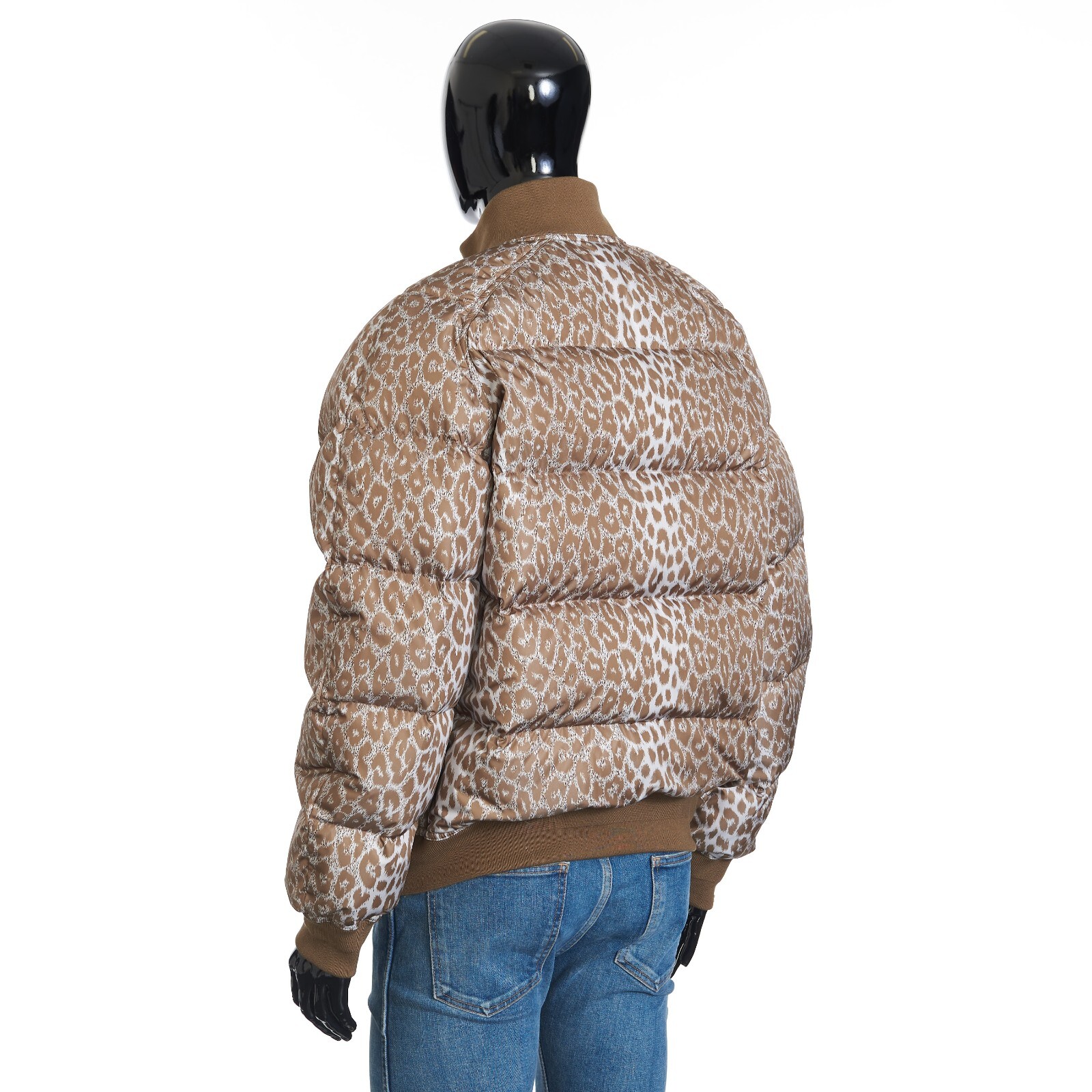 Pre-owned Dior 2700$ Leopard Pattern Print Down Jacket - Quilted, Padded In Brown