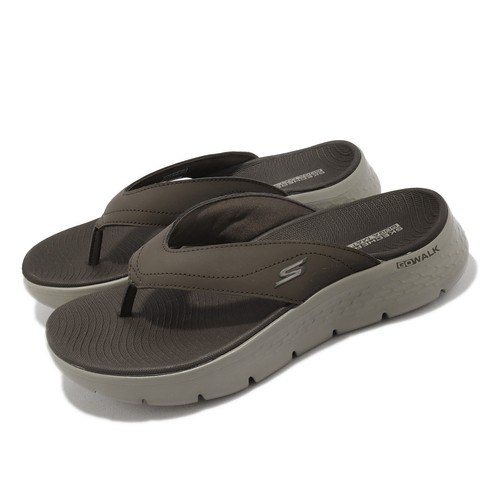 

Мужские шлепанцы Skechers Go Walk Flex Sandal-Vallejo шоколадно-коричневые 229202-CHOC, Коричневый, Go Walk Flex Sandal-vallejo