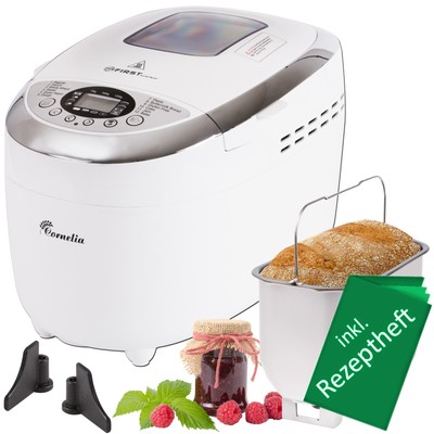 Brotbackautomat bis 1250g mit 12 Programmen, 2 Knethaken, Teig-Programm, 850 W