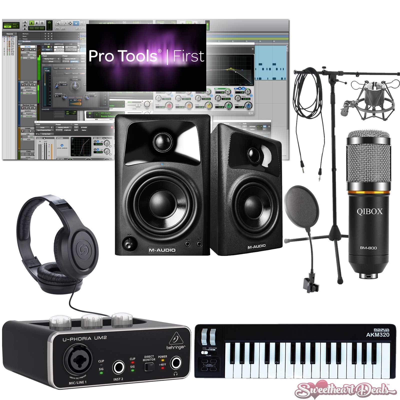 Home Recording Pro Tools Bundle Studio Package Midi 32 MAudio Software