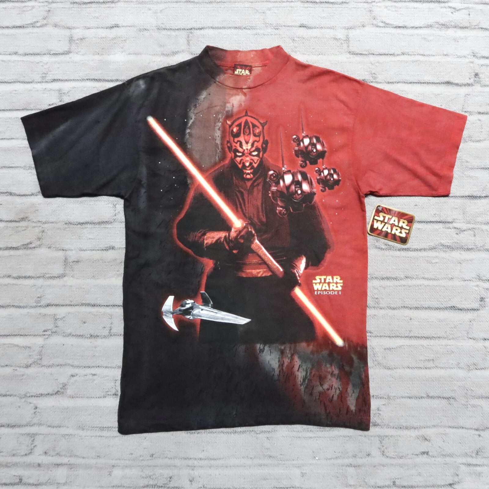 Vintage 90s Star Wars Episode 1 Darth Maul Tie Dye Shirt Vintage 90s Star Wars Episode 1 Darth Maul Tie Dye Shirt
