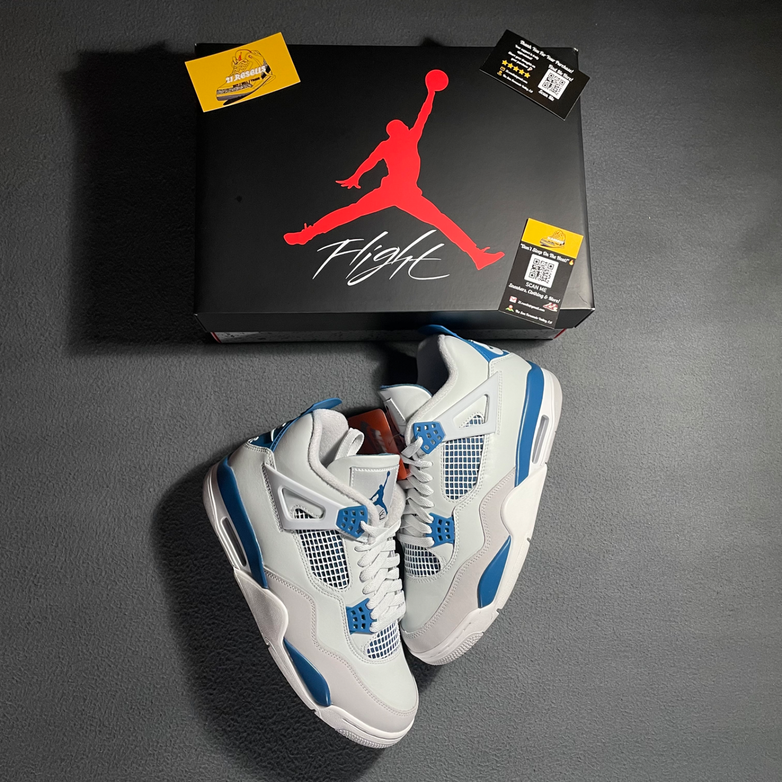 NIKE NIKE AIR JORDAN 4 RETRO MILITARY BLUE FV5029-141 MEN & GS SIZES QUICK SHIP