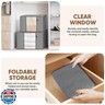 BALEINE 2 Pack Clothes Storage Bags, 24 Gallon Storage Containers with Reinforced Handle, Sturdy Zipper, Closet Organizer for Blanket, Comforter, Pillow, Bedding (Grey, 2 Pack)