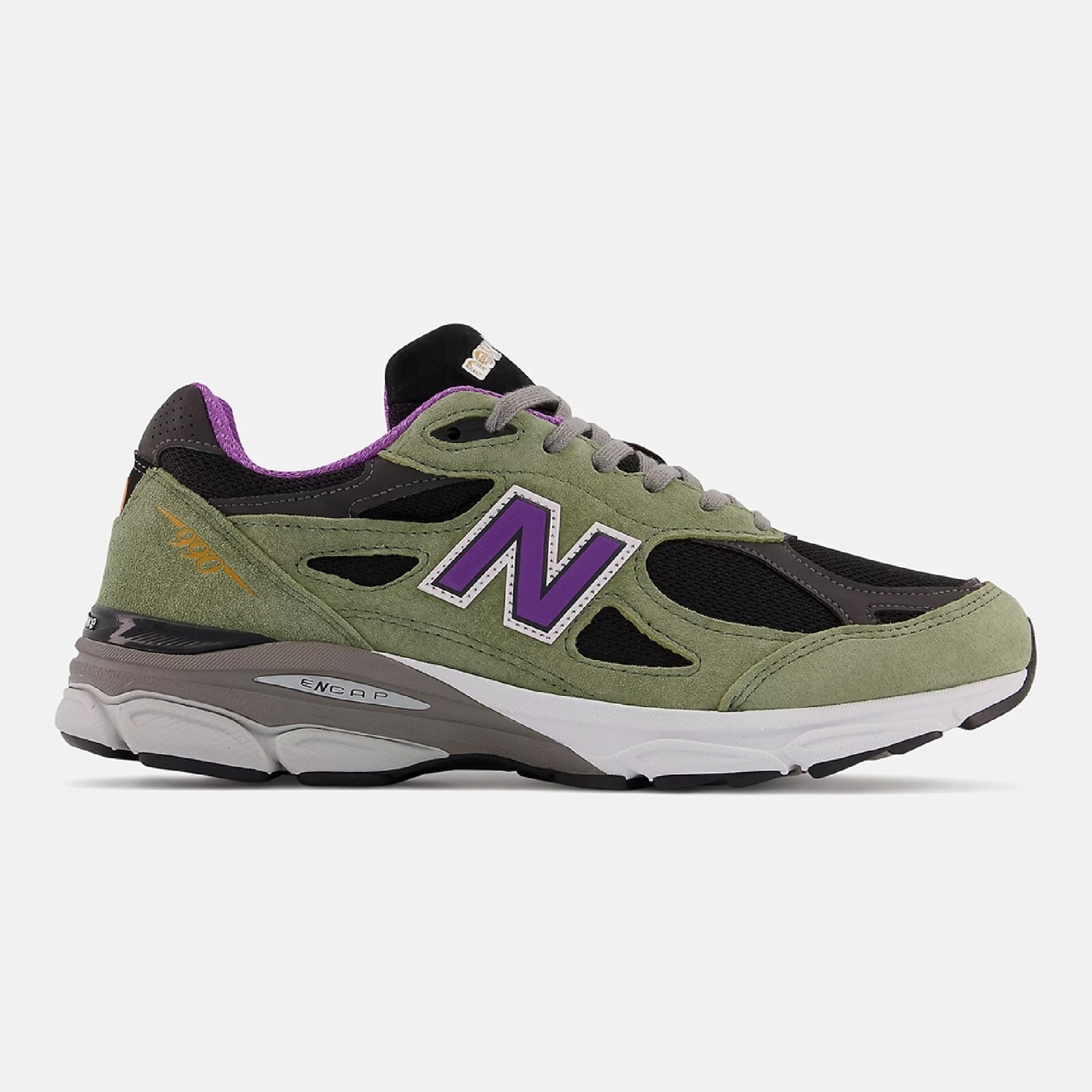 

New Balance 990v3 Made in USA Olive Leaf Black M990TC3 Мужская обувь Кроссовки, New Balance 990v3