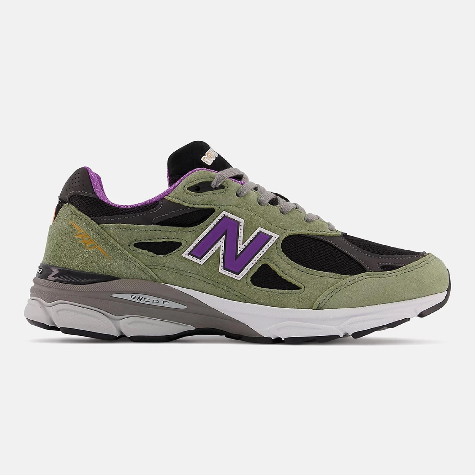 New Balance 990v3 Made in USA Olive Leaf Black M990TC3 Мужская обувь Кроссовки