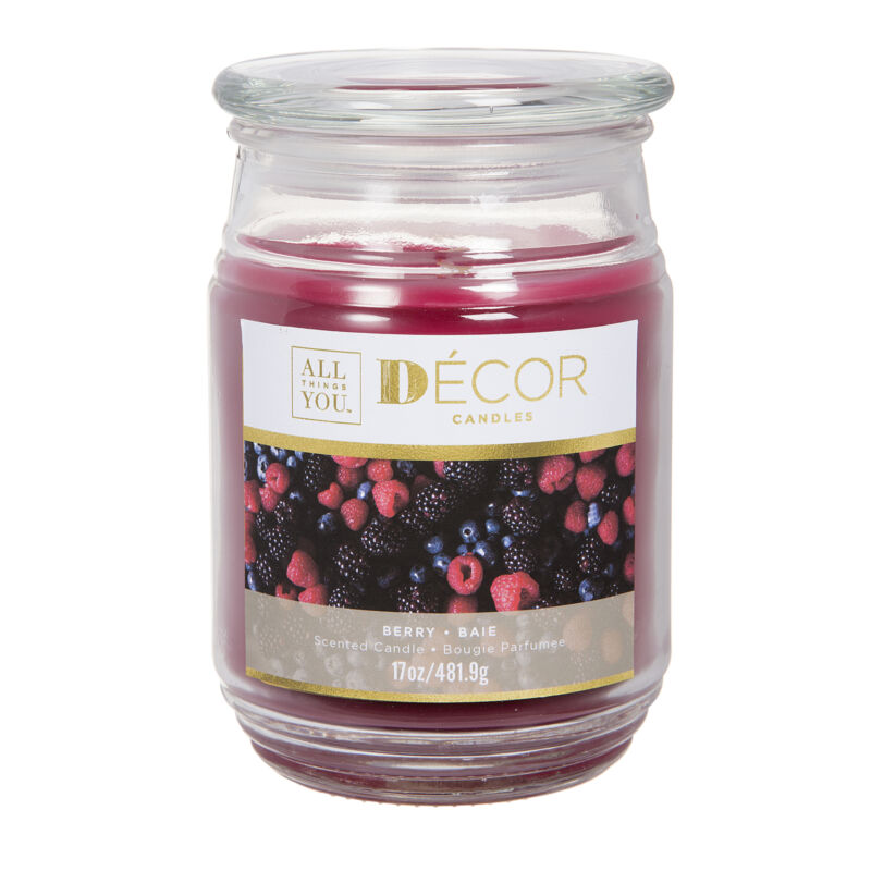 Darice Fall Decor All Things You Large Jar Candle Berry