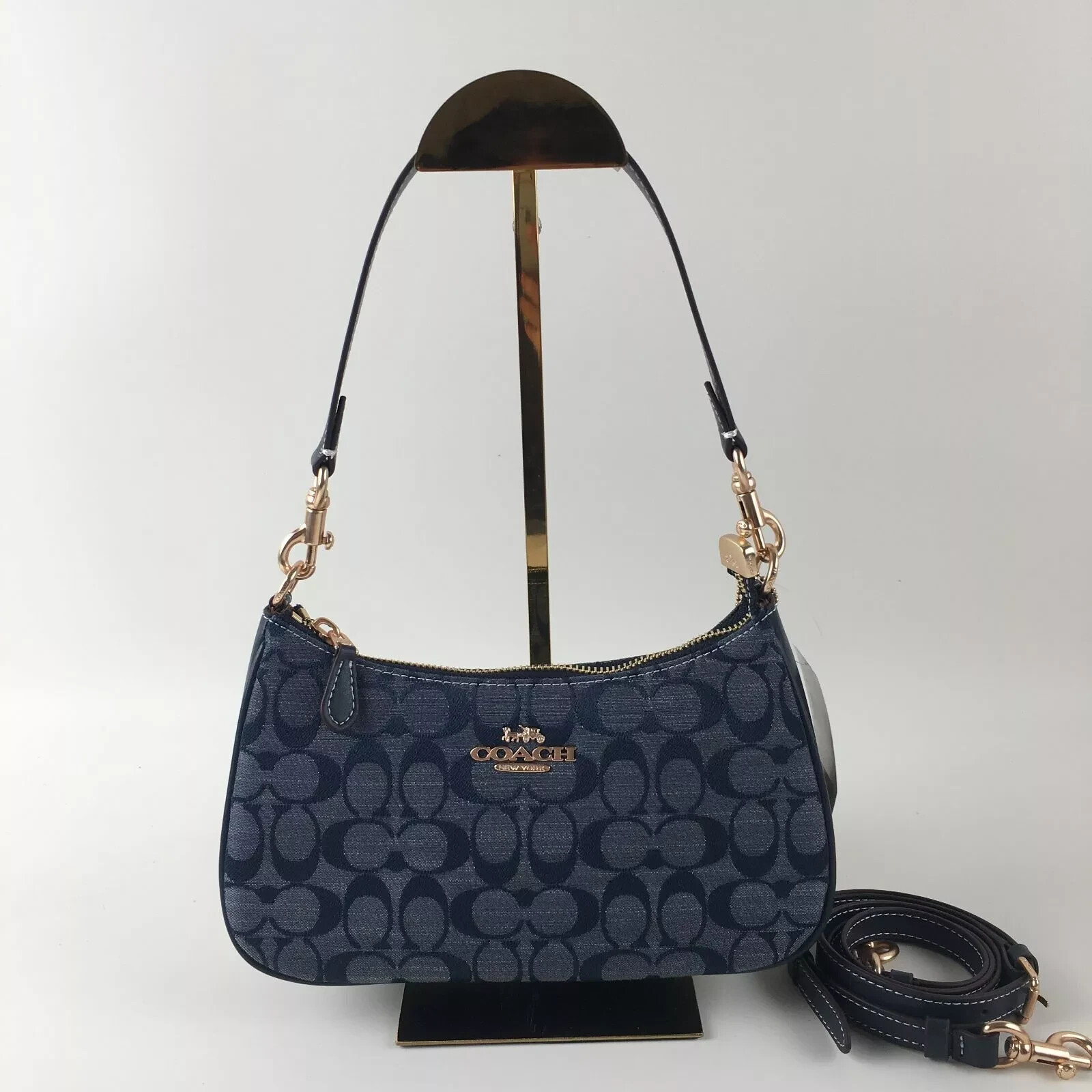 COACH CH139 Teri Two-Way Shoulder Bag Signature Chambray