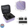 MORMID Travel Makeup Train Case Cosmetic Case Organizer Portable Artist Storage Bag with Adjustable Dividers for Cosmetics Makeup Brushes Toiletry Jewelry Digital Accessories (Purple)