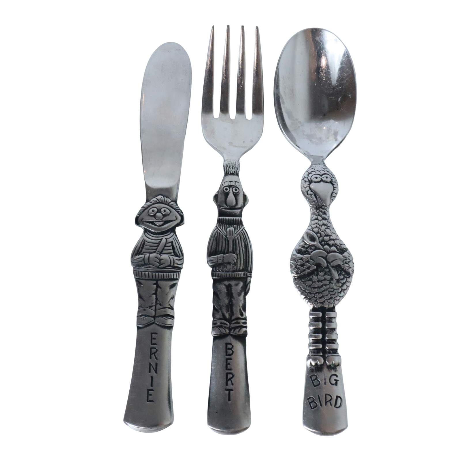 Gorham Sesame Street Silverplate Flatware Ernie Bert Big Bird Set Japan Complete